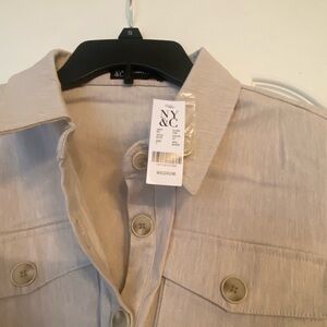 New York & Company Linen Jumpsuit